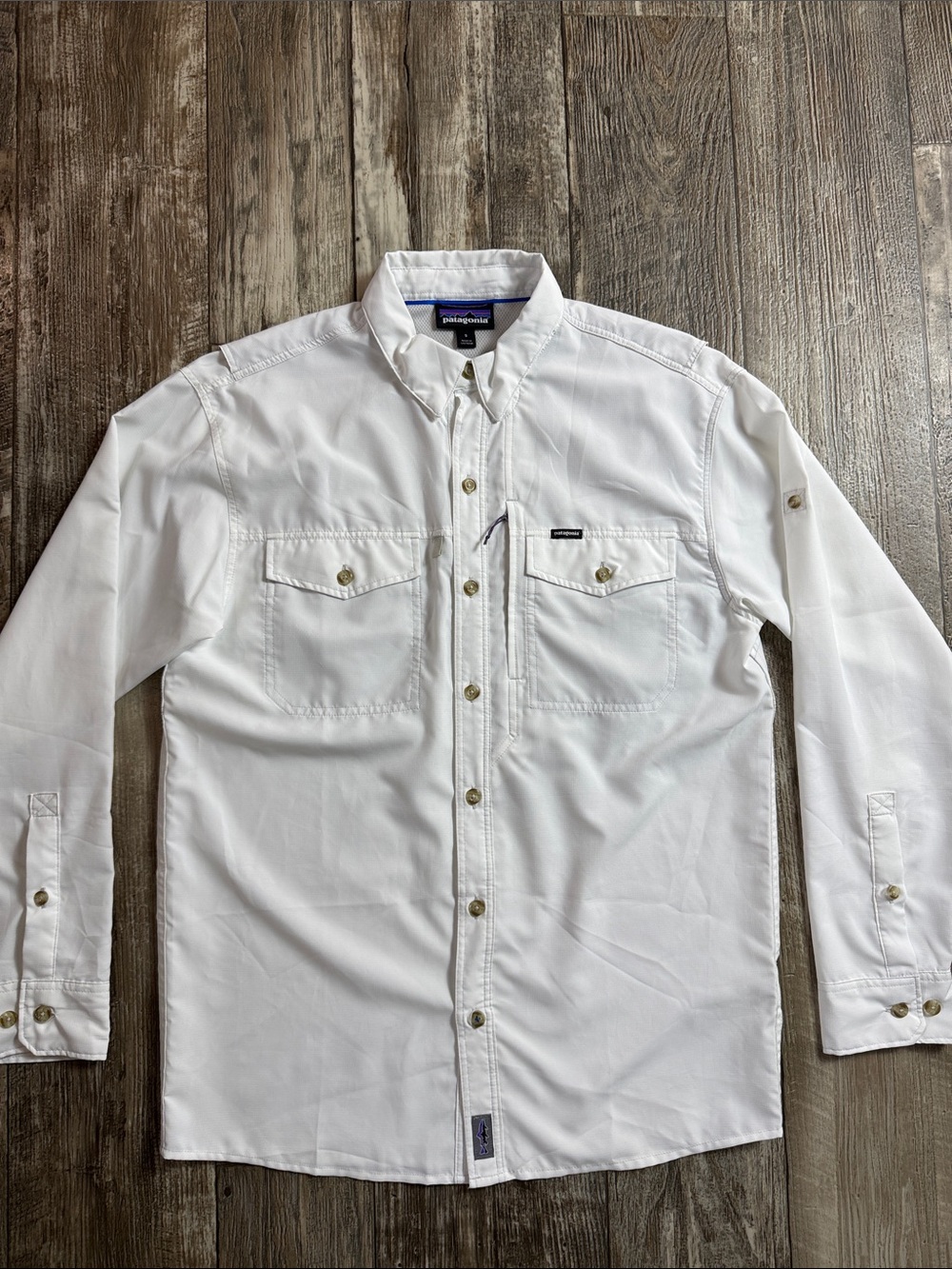 🌟Patagonia 🌟Men’s White 🌟Long-Sleeve Button-Down Casual Shirt, Small
